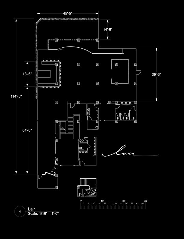 Lair floor plan layout